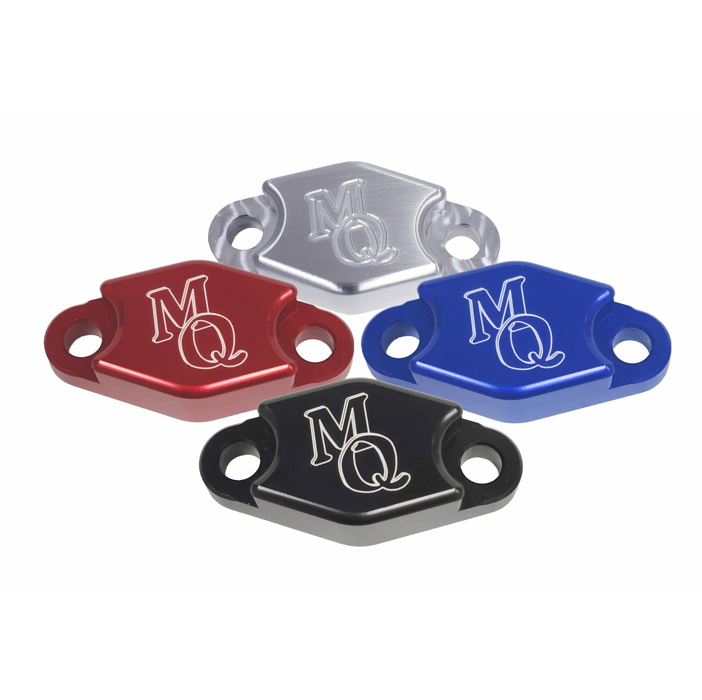 Modquad Parking Brake Blockoff Plate, Billet Aluminum with MQ Logo, Assorted Colors *NEW*