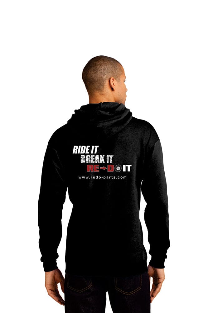 RE-DO Mens Back Hoodie Red