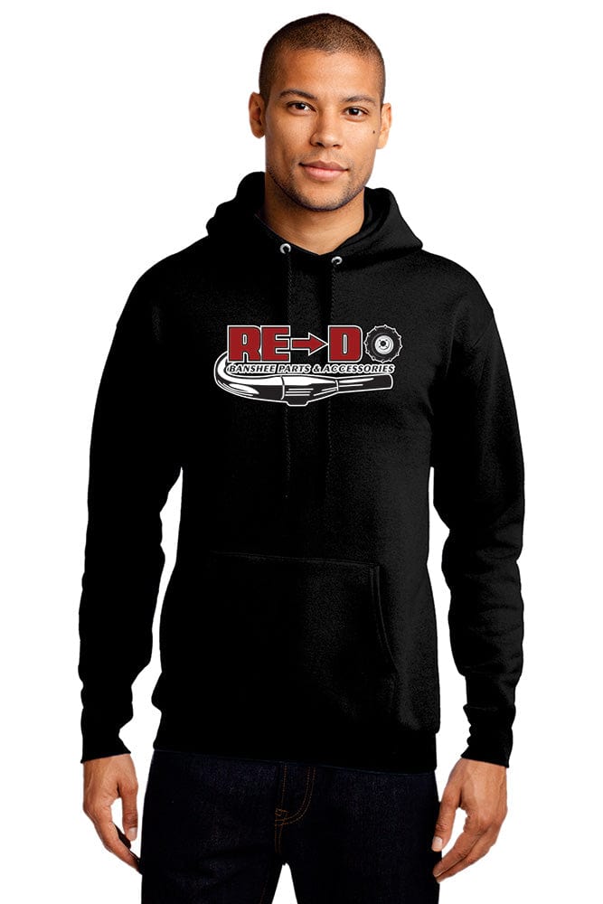 RE-DO Pipe Front Hoodie Red