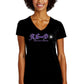 RE-DO Womens V-neck Front Purple